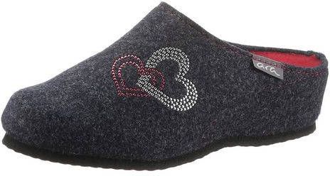 Ara Pantoffels Cosy met hartvormige strassteentjesgarneringen