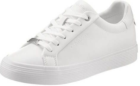 Calvin Klein Witte Lage Sneakers Vulc Lace Up