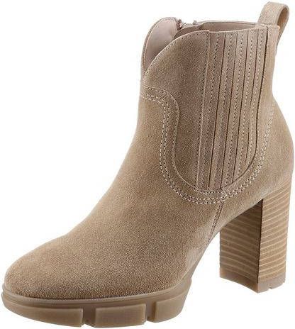 Paul Green Beige Enkellaarsjes 9033