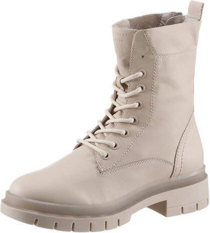 tamaris beige casual closed booties , Beige, Dames
