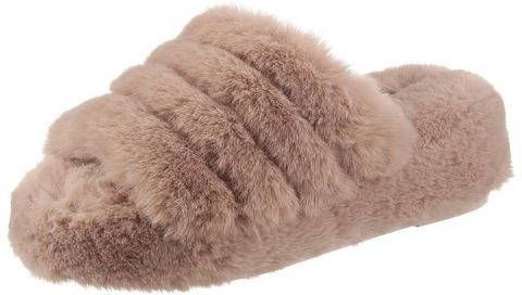 Tamaris Slippers Pantoffels met heerlijk zachte imitatiebont