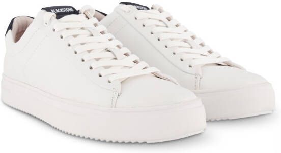 Blackstone Rm50 Wit Dark Denim Lage Sneaker , Wit, Heren
