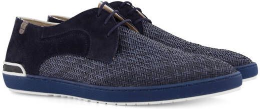 Floris van Bommel nette schoenen effen en patroon leer blauw