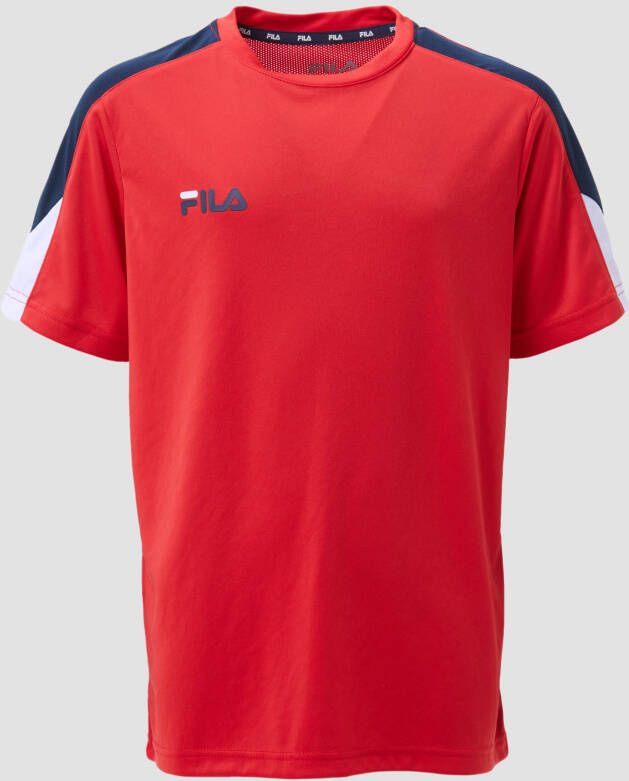 Fila drytec voetbalshirt rood/blauw kinderen