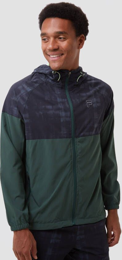 Fila waterproof wind hardloopjas groen/zwart heren