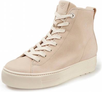 Paul Green Enkelhoge sneakers kalfsnappaleer beige