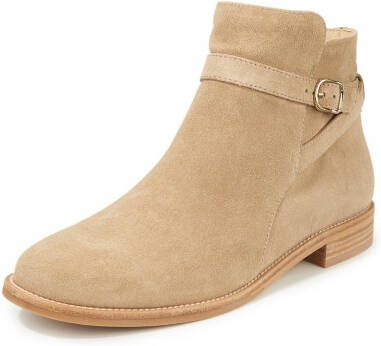 Paul Green Enkellaarsjes kalfssuèdeleer beige