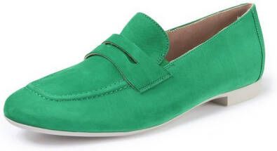 Paul Green Instappers kalfsnubuck groen