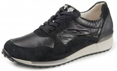 Waldläufer Sneakers kalfssuèdeleer zwart