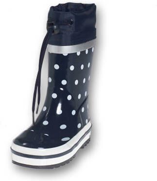 Playshoes Dots regenlaarzen met stippen donkerblauw/wit
