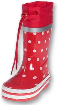Playshoes Dots regenlaarzen met stippen rood/wit