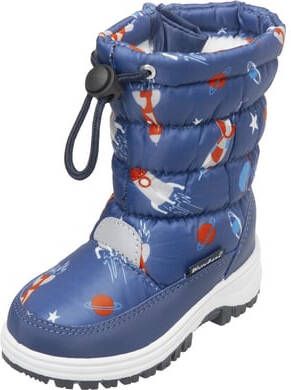 Playshoes Outer Space snowboots ruimtevaart blauw