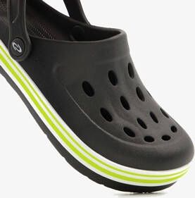 Scapino Kinder klompen zwart met gele zool