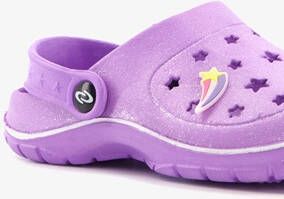 Scapino Paarse kinder klompen met glitters