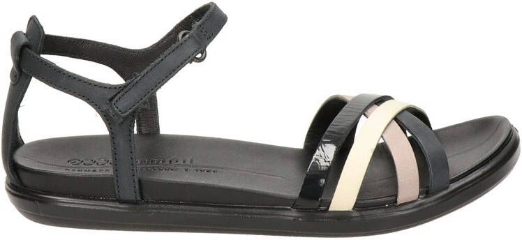 Ecco Simpil leren sandalen zwart/multi