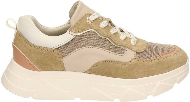 Nelson leren chunky sneakers bruin