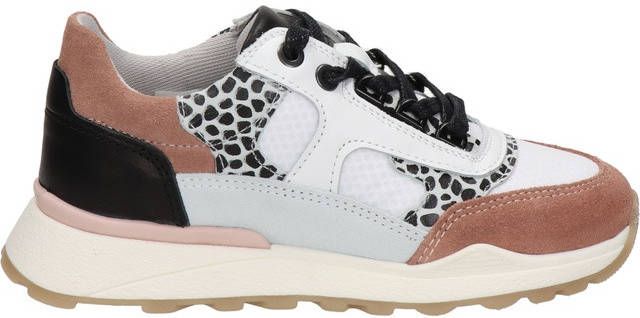 Nelson Kids leren sneakers wit/oudroze
