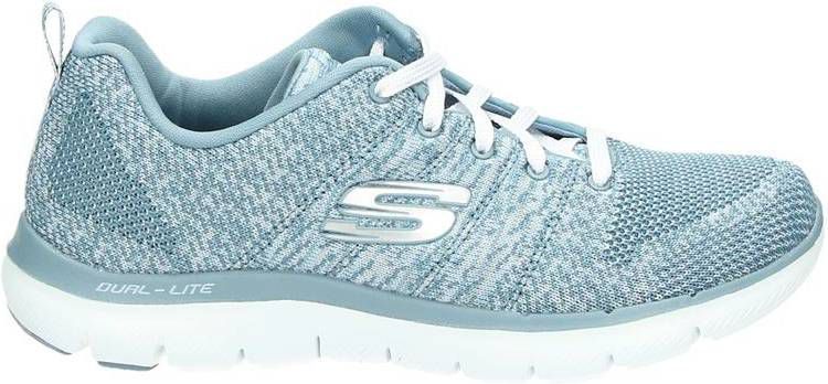 Skechers Flex Appeal 2.0 lage sneakers blauw - Vindjeschoen.nl