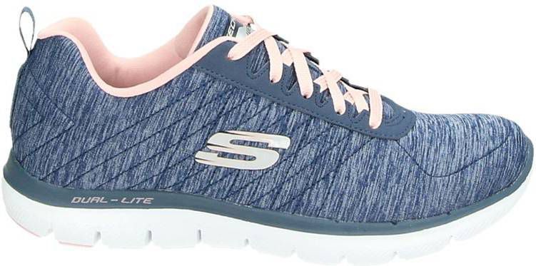 Skechers lage sneakers blauw - Vindjeschoen.nl