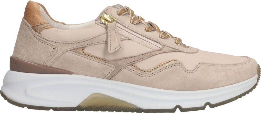 Gabor Rollingsoft Sneaker Dames Beige/Goud