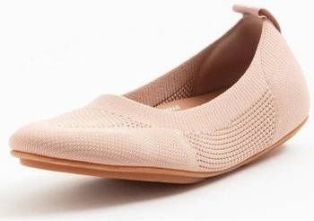 FitFlop Ballerina's ALLEGRO TONAL KNIT BALLERINAS NUDE