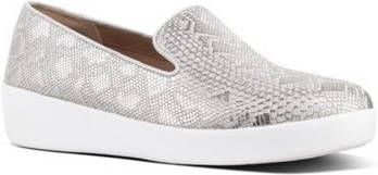 FitFlop Ballerina's AUDREY PYTHON PRINT SMOKING URBAN WHITE