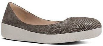 FitFlop Ballerina's LIZARD PRINT SUPERBALLERINA TM CHOCOLATE BROWN