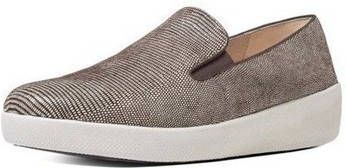 FitFlop Mocassins SUPERSKATE LIZARD PRINT TM CHOCOLATE BROWN