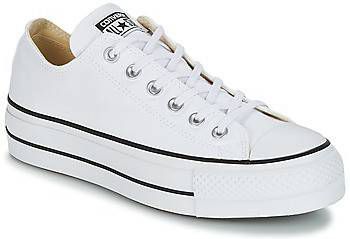 Converse Chuck Taylor All Star Lift Ripple Ox Plateausneakers in wit -  Vindjeschoen.nl