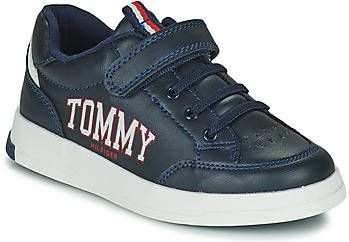 Tommy Hilfiger Slip on sneakers LOW CUT LACE UP/VELCRO SNEAKER met logo opschrift opzij