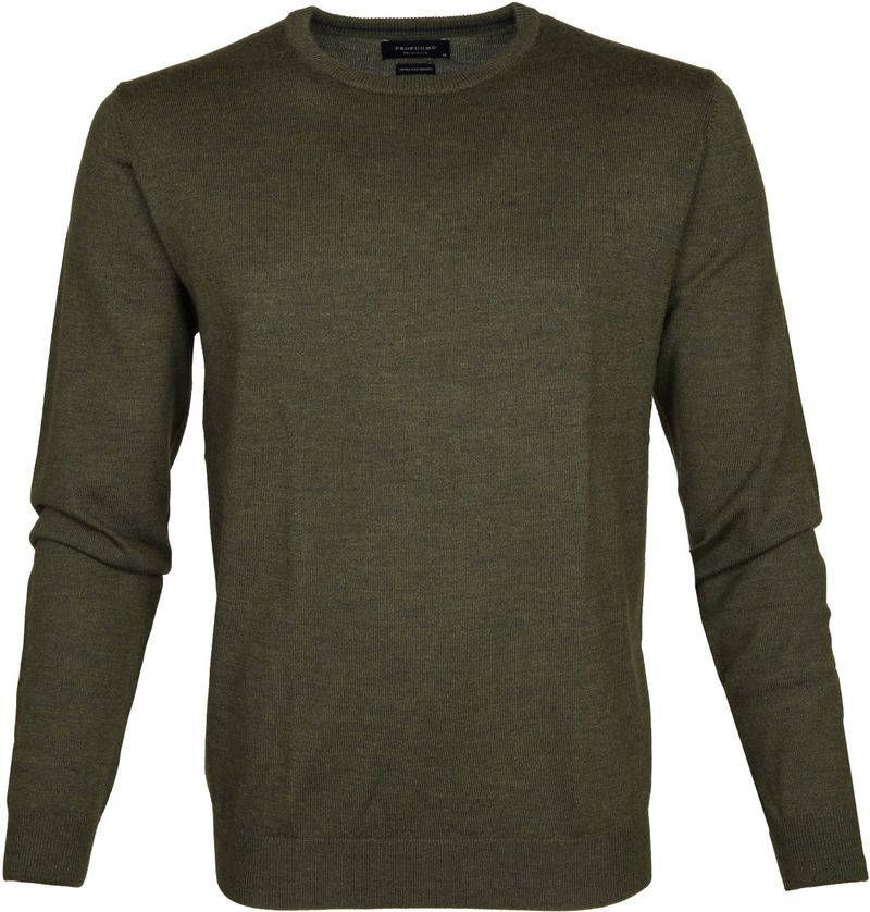 Trui Profuomo zwart ronde hals merinowol XX Large Trui Profuomo zwart ronde hals merinowol XX Large