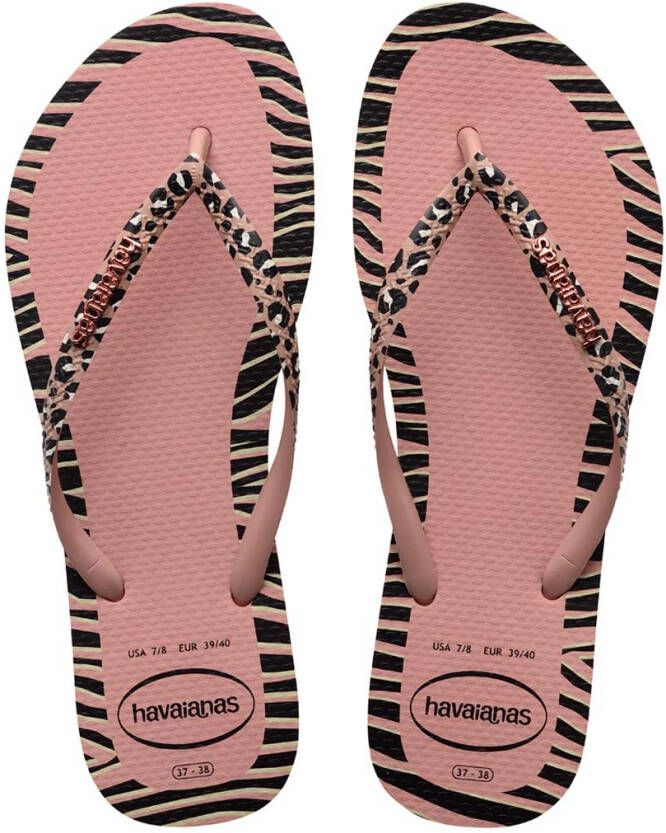 Havaianas Slippers Flipflops Slim Animals Fashion Roze