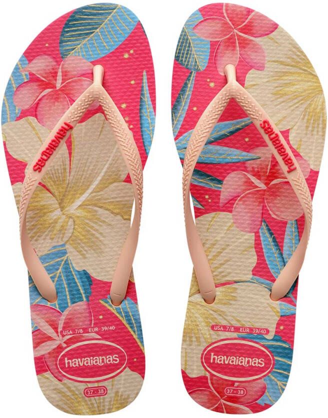 Havaianas Slippers Flipflops Slim Floral Roze