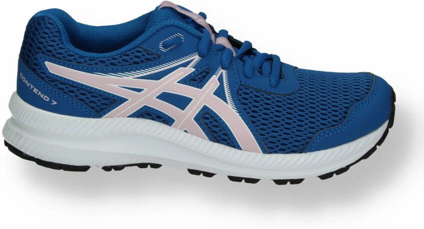 Asics contend 7 hardloopschoenen blauw/roze kinderen