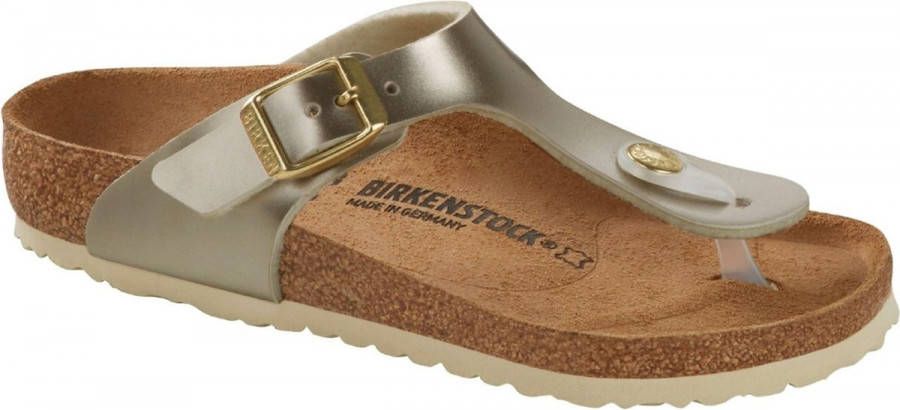 Birkenstock Slippers Gizeh Kids BF Electric Metallic Narrow Goudkleurig