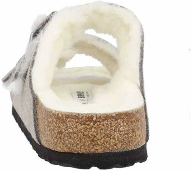 Birkenstock Arizona Shearling glijbanen , Grijs, Heren