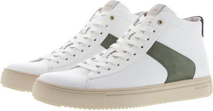 Blackstone Vg08 White Dark Green Mid Sneaker , Wit, Heren