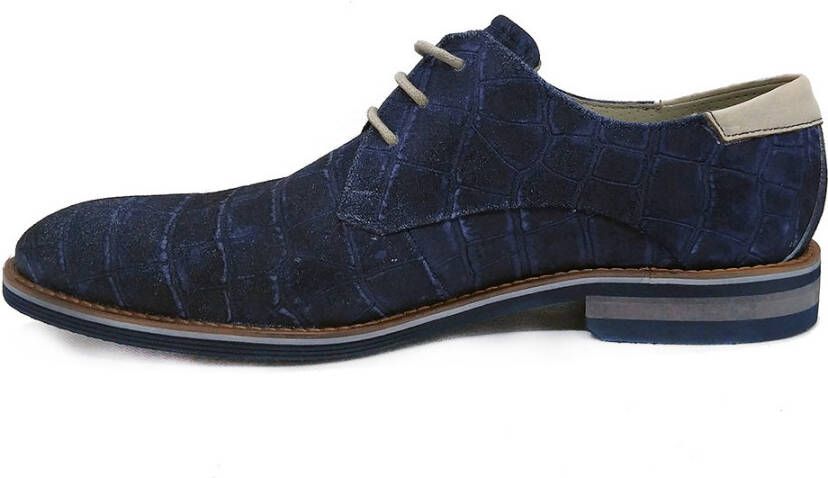 Bugatti Blauwe Veterschoenen Laino