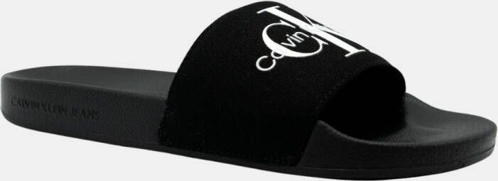 Calvin Klein Slippers Slide Monogram Co Zwart