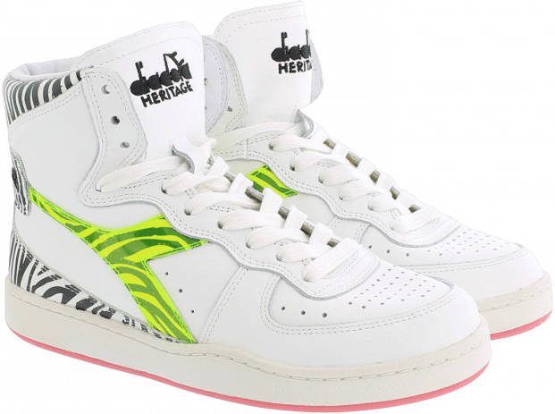 Diadora Mi Basket Animalier Sneakers , Wit, Dames