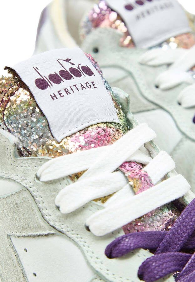 Diadora Heritage Sneakers vrouw mi basket cut glitter dirty wn 201.178589.20006