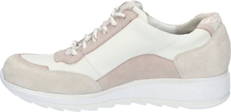 Durea 6263 685H Wit Beige H Wijdte Veterschoenen