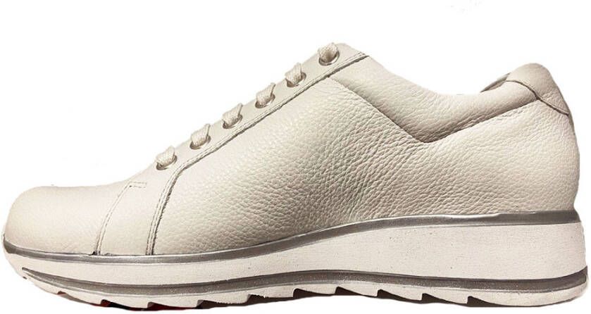 Durea Witte Veterschoenen Wijdte G