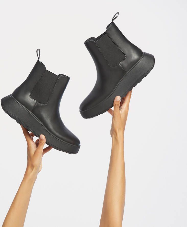 FitFlop F mode leather flatform chelsea boots