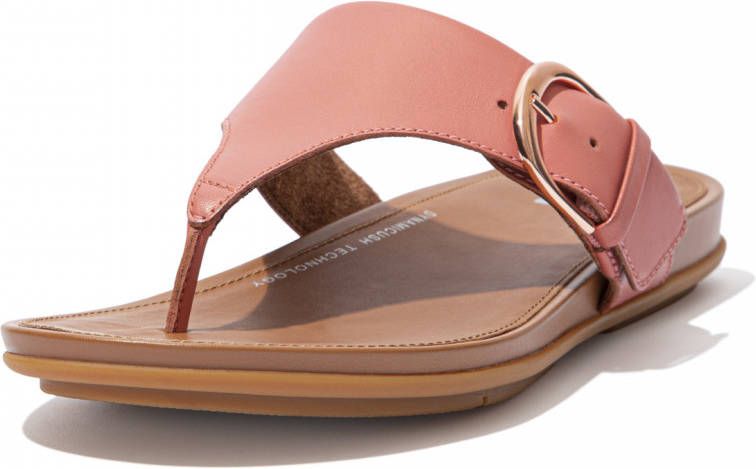 FitFlop Gracie Toe Post slippers roze Leer