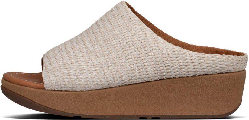 FitFlop Imogen basket weave slides raffia