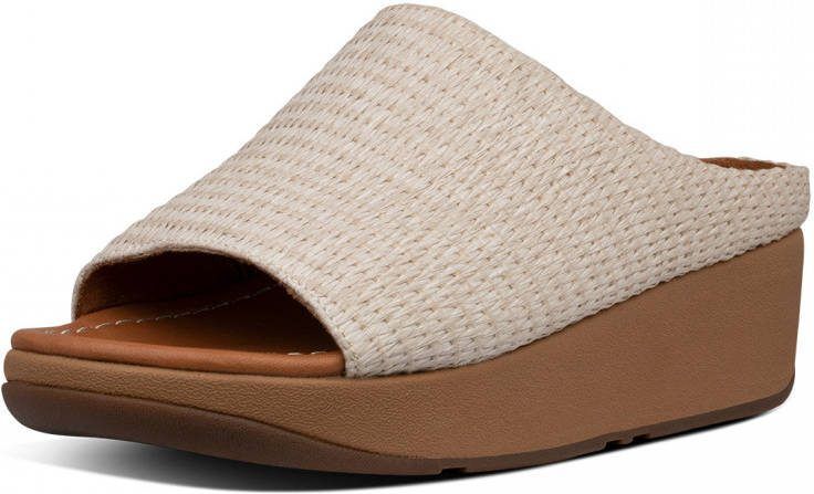FitFlop Imogen basket weave slides raffia