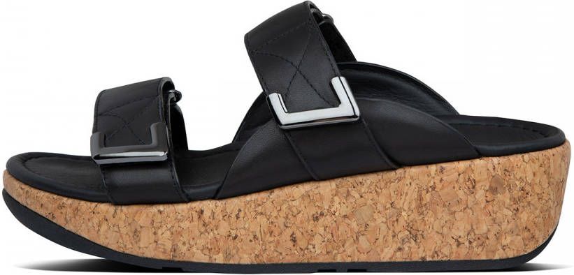 FitFlop TM Remi Slides leren slippers zwart