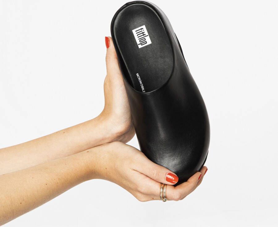 FitFlop Pantoffels Zwart Leer 279215