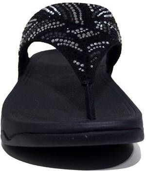 FitFlop Tm lulu crystal feather wide fit toe post